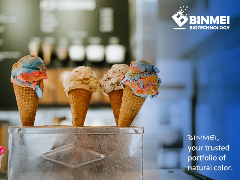 Spirulina extract ice cream