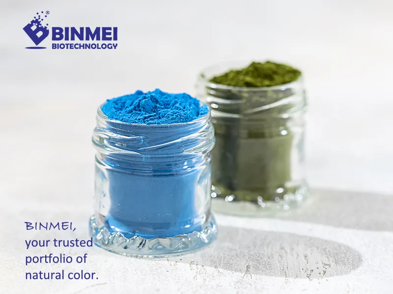 BINMEI's spirulina extract and spirulina color products