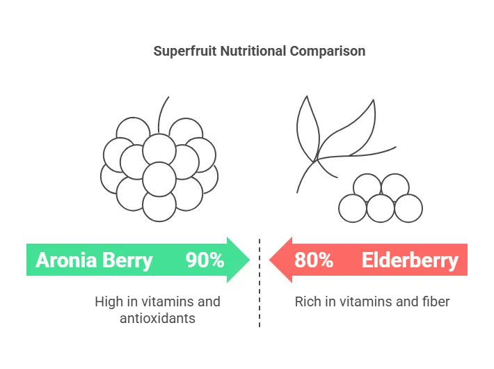 Aronia Berry vs Blueberry vs Elderberry