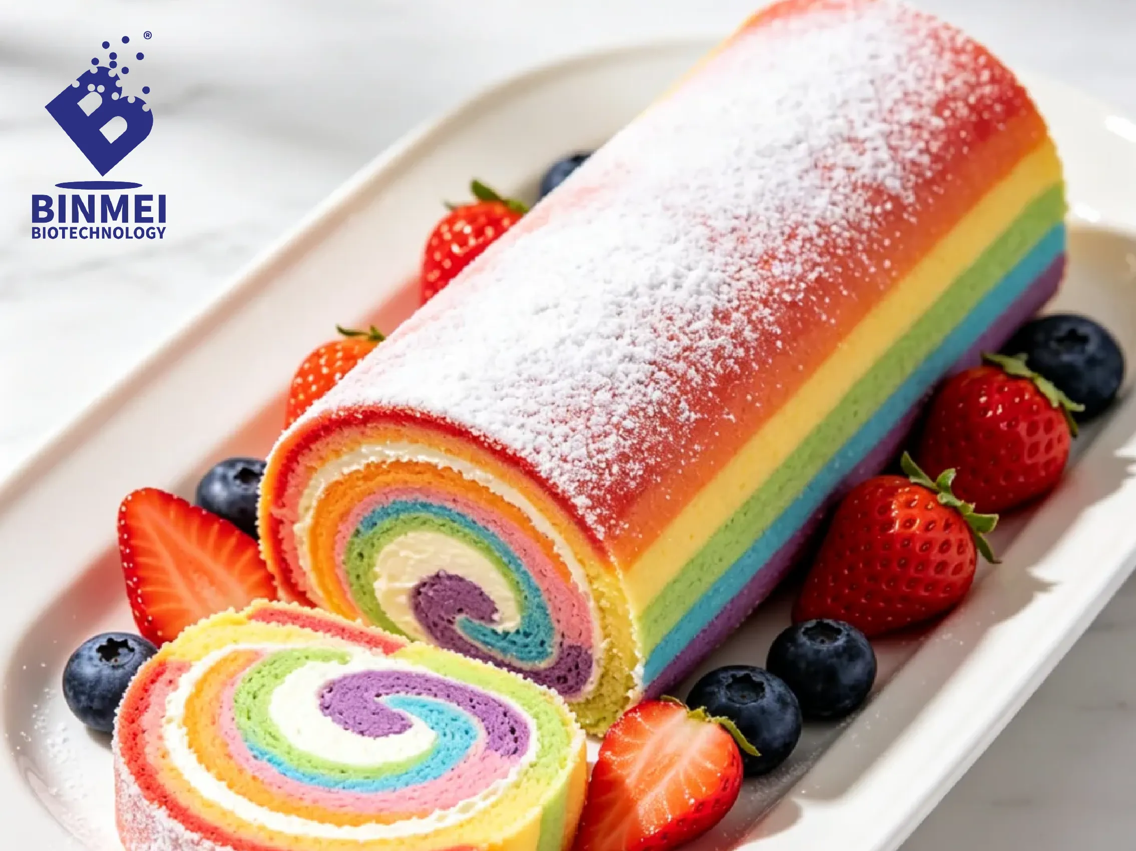 Cakes of various colors