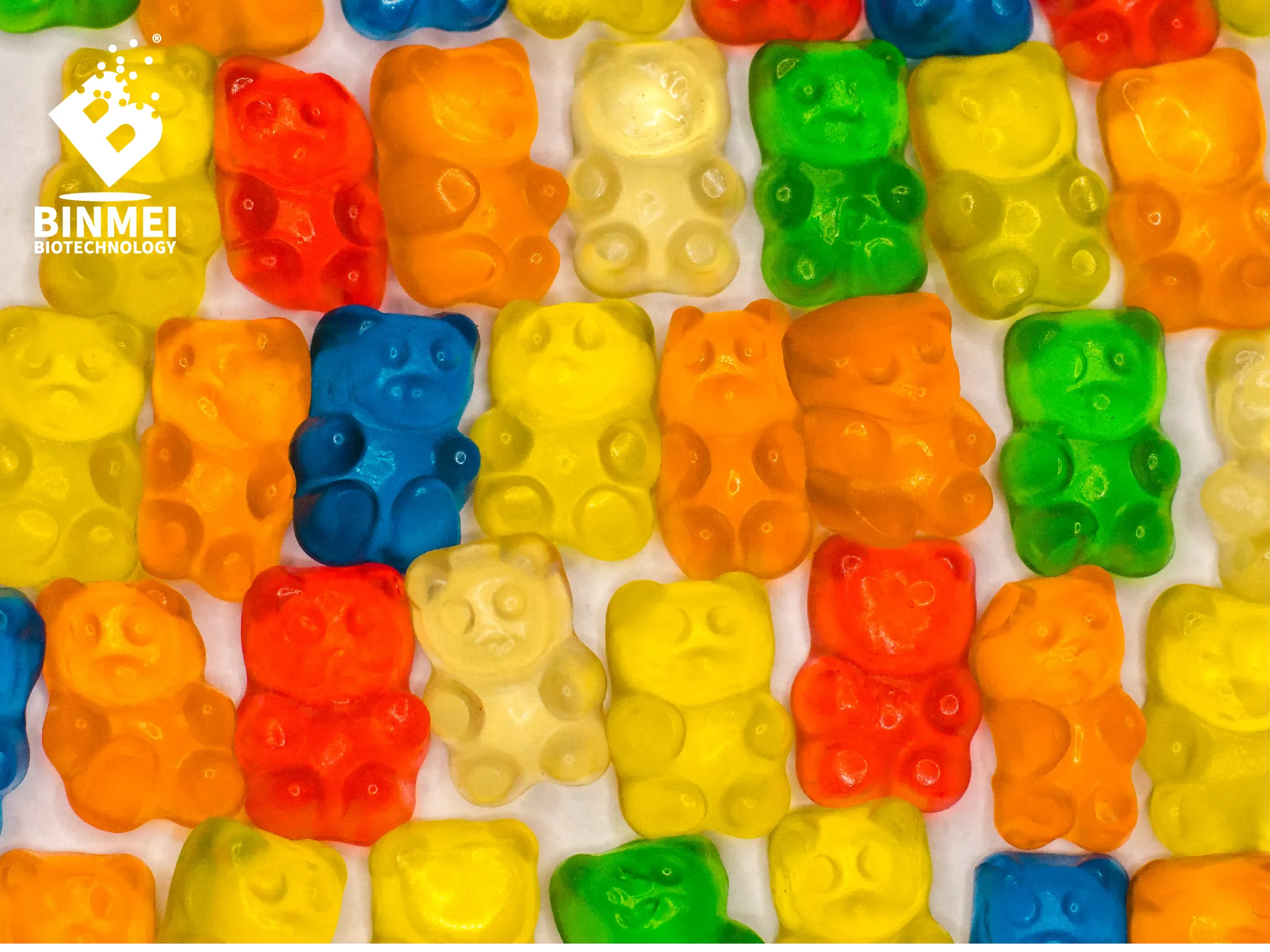 Colored gummy candies
