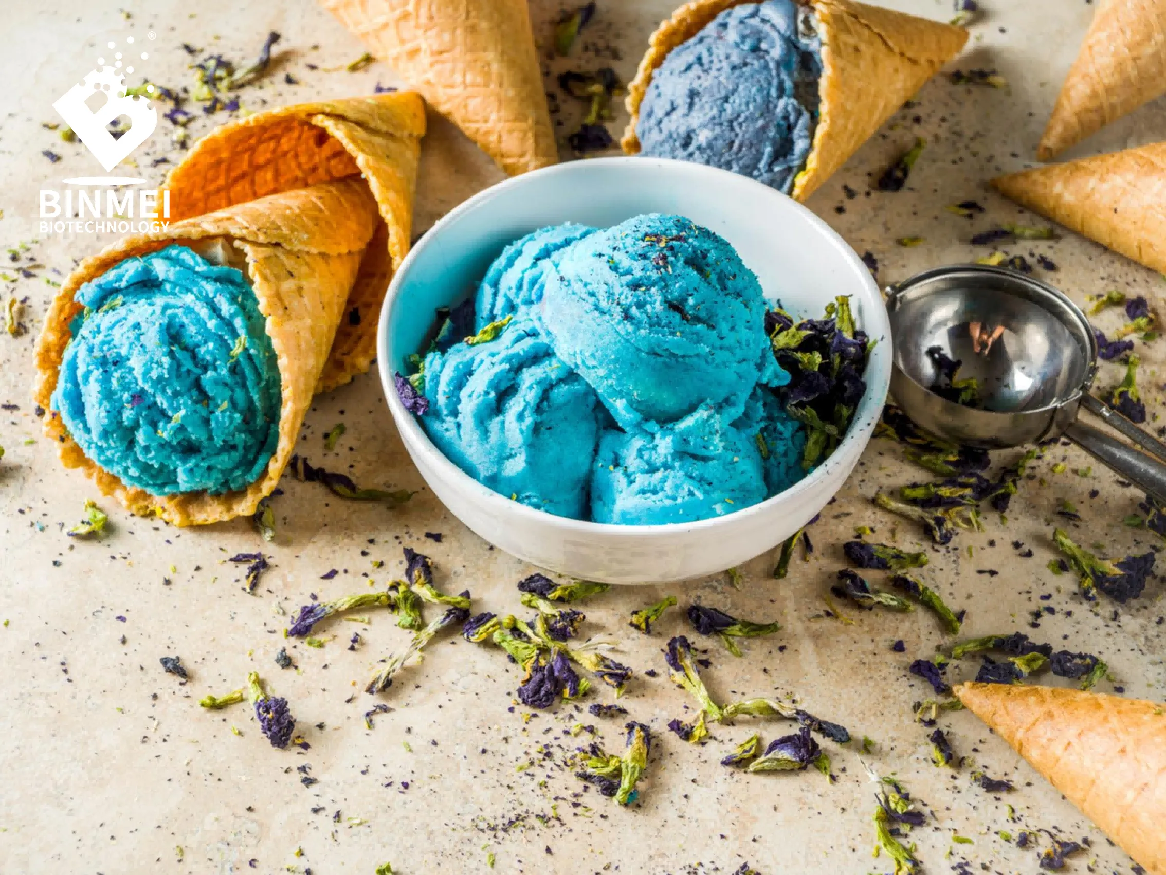 Butterfly pea extract powder for frozen foods