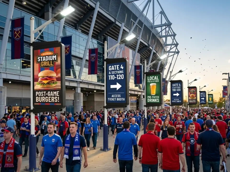 Stadium Approach & Perimeter Poles