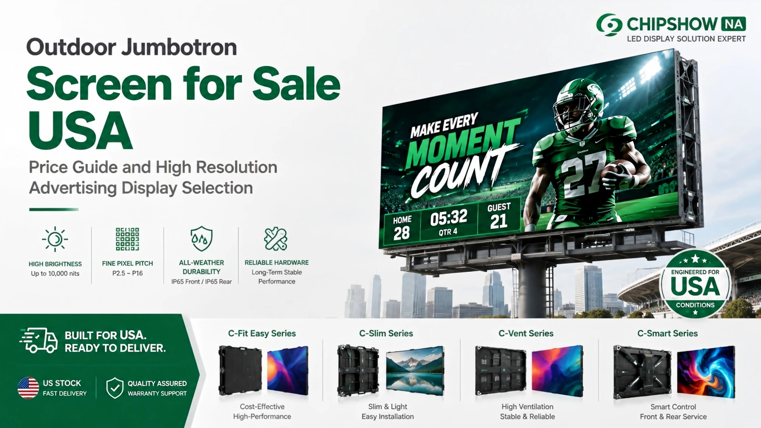 outdoor jumbotron screen for sale USA