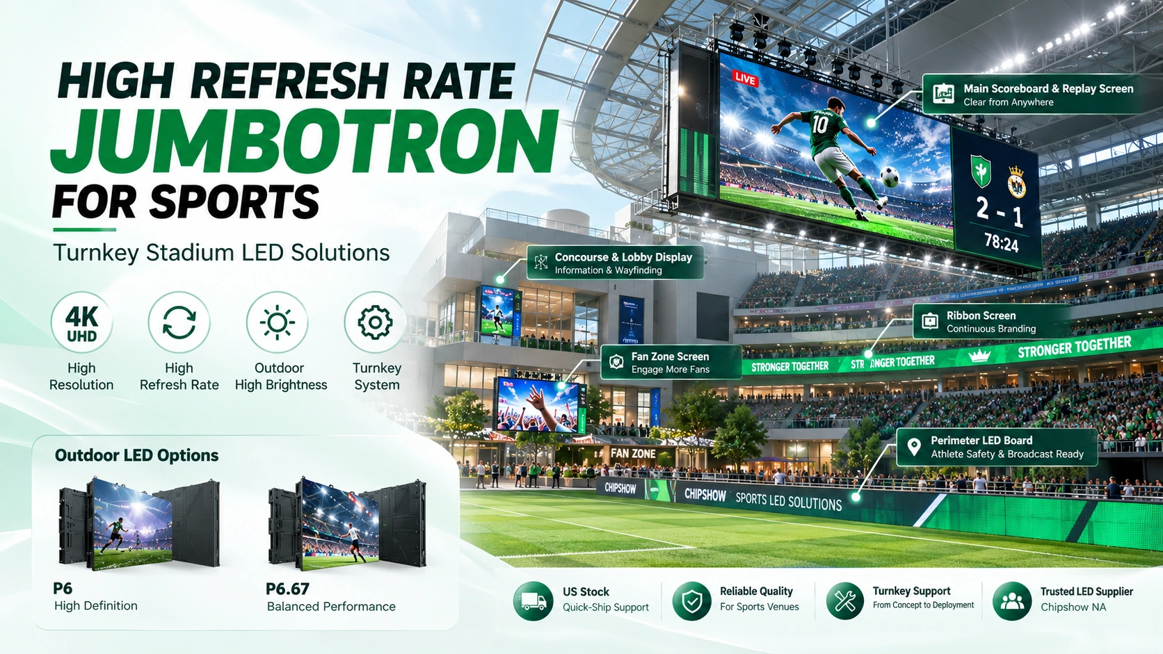 high resolution stadium jumbotron supplier