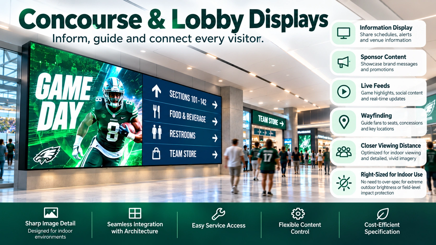 Turnkey jumbotron system for stadiums