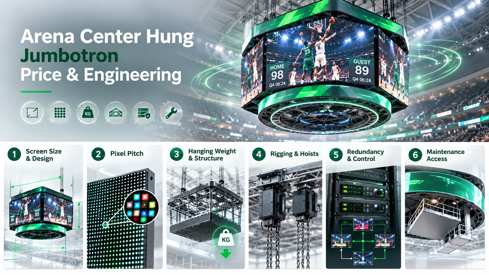 Arena Center-Hung Jumbotron Price & Engineering Budget