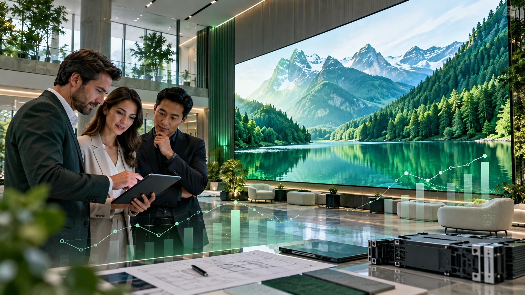 commercial video wall display cost