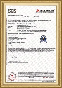 SGS CERTIFICATE