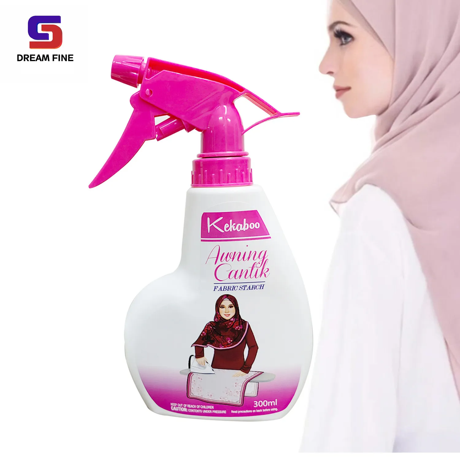 KEKABOO – Ironing Helper Fabric Clothes Hijab Wrinkle Removal Liquid Spray Starchd