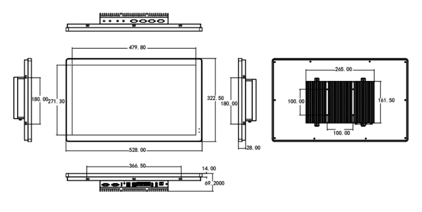 P215-2G Dimensions