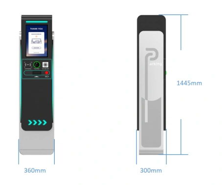 Dimensions of parking self-service payment machine