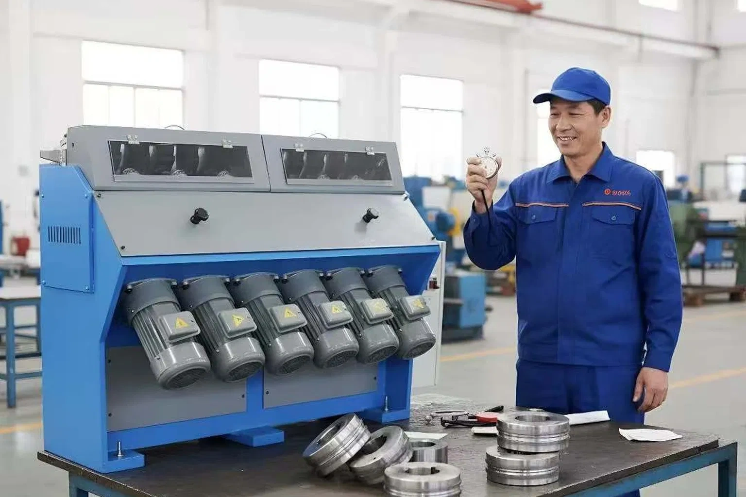 Troca de rolos da Máquina Laminadora de Resistências