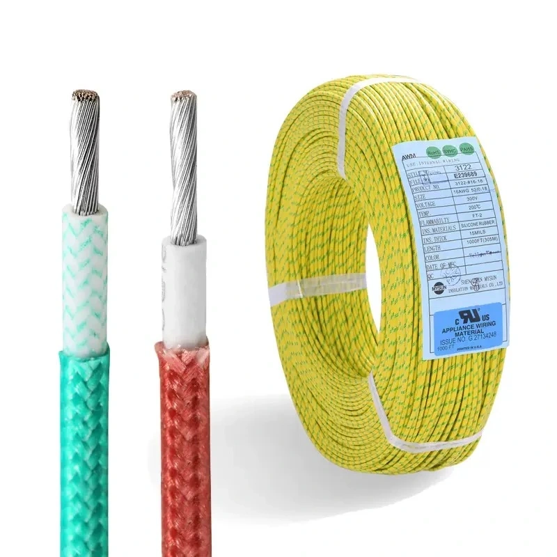 Cabo de Alta Temperatura AGR 200°C (Fibra de Vidro e Silicone)