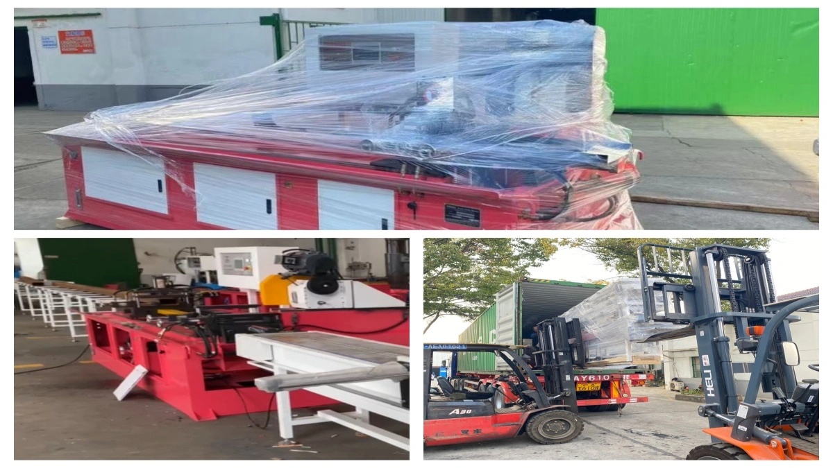 450semi loading auto pipe sawing machine line
