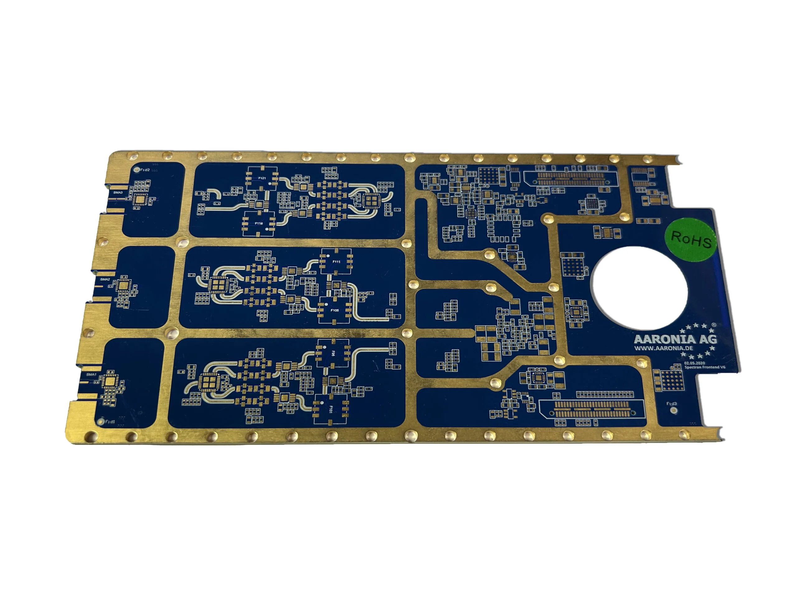 Blue Solder Mask 4oz Communications Rogers PCB