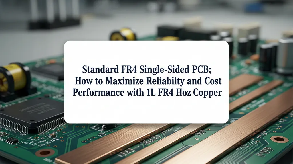 How to Maximize Reliability and Cost Performance with 1L FR4 Hoz Copper