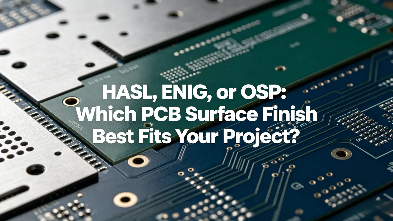 HASL vs ENIG vs OSP PCB Surface Finish Comparison