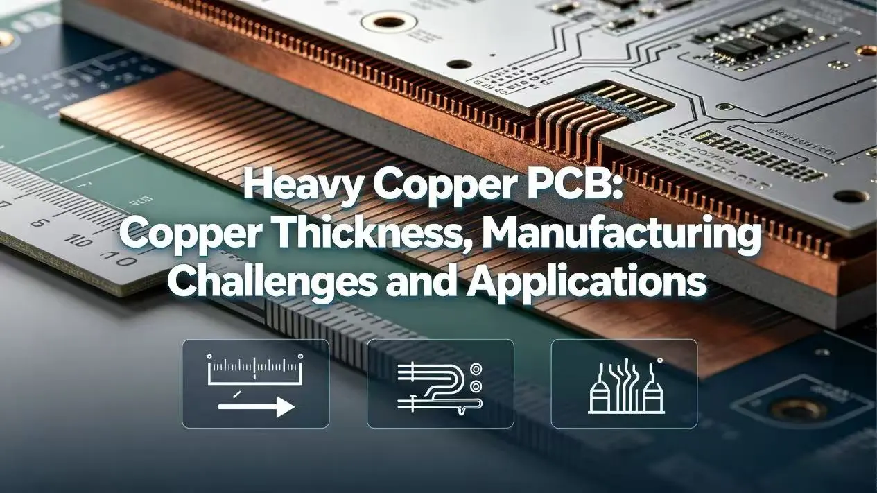 Heavy Copper PCB: Copper Thickness, Manufacturing Challenges and Applications Heavy copper PCB sample with thick copper layers for power electronics