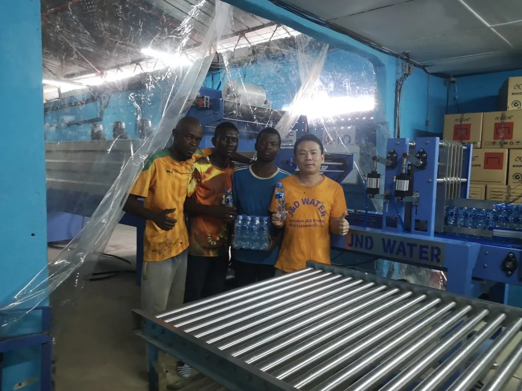 Bottled water production line in Cote d'Ivoire