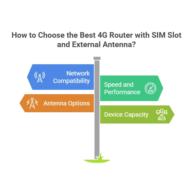 4G Router with SIM Slot and External Antenna for High-Speed Connectivity - visual selection