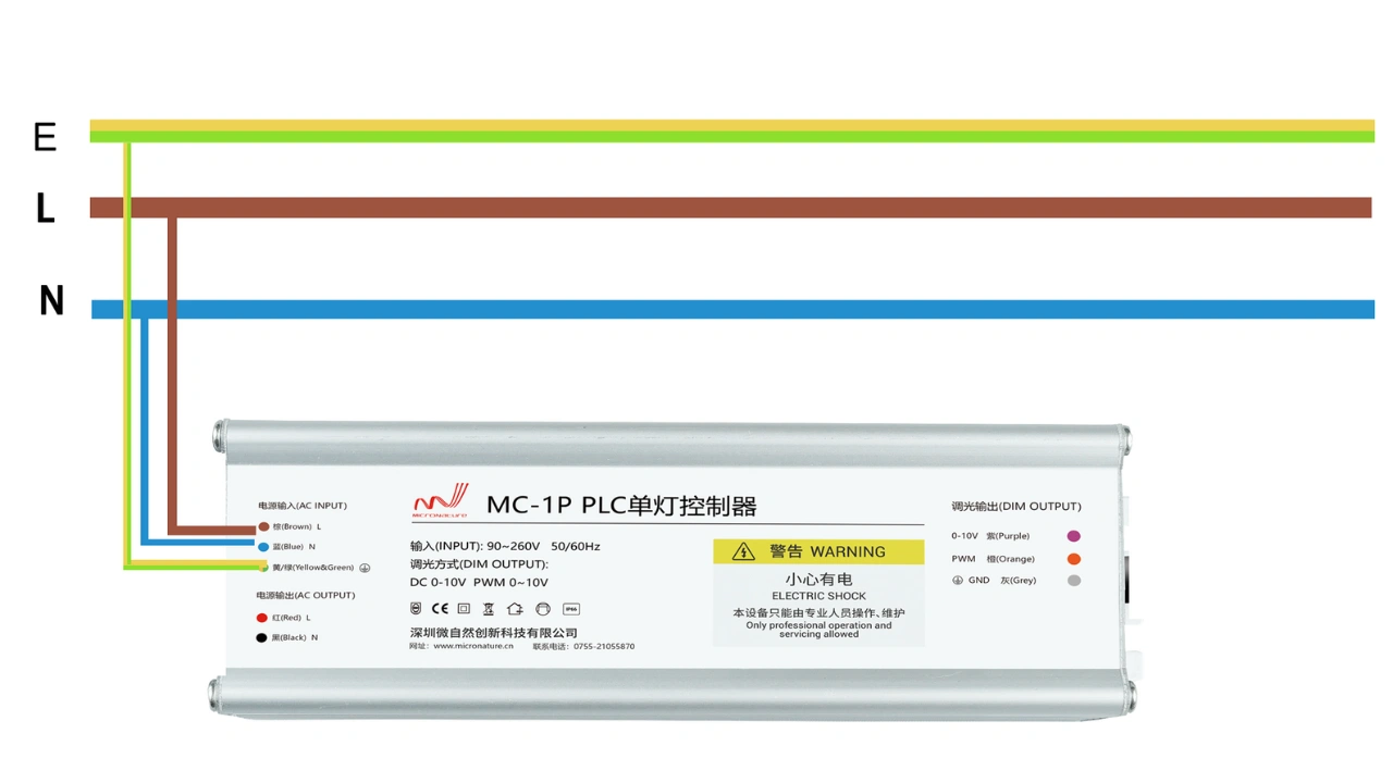 PLC Light Dimmer Switch Wire Connect 4