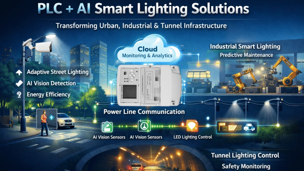 PLC+AI smart lighting solution
