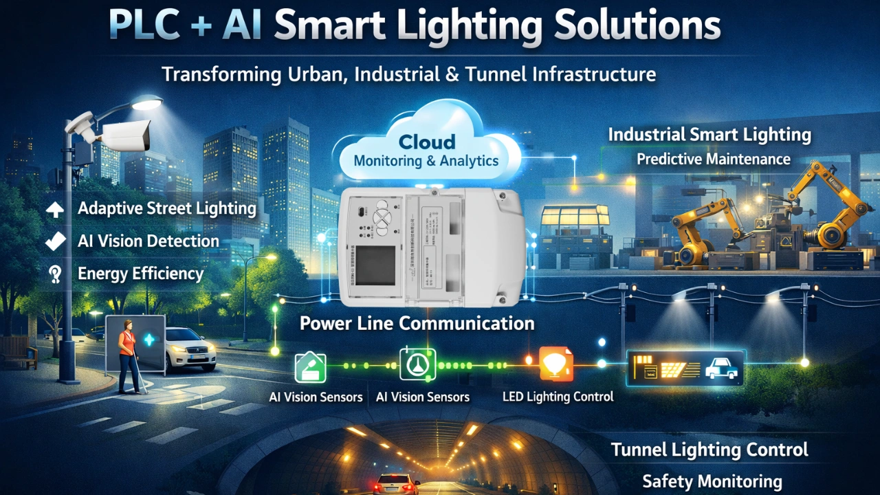 PLC+AI smart lighting solution