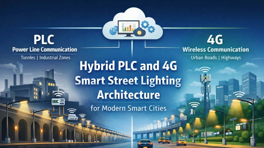 Hybrid PLC and 4G Smart Street Lighting Architecture for Modern Smart Cities