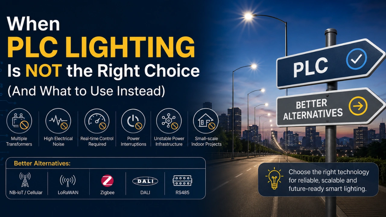 PLC lighting limitations and alternatives in smart lighting systems