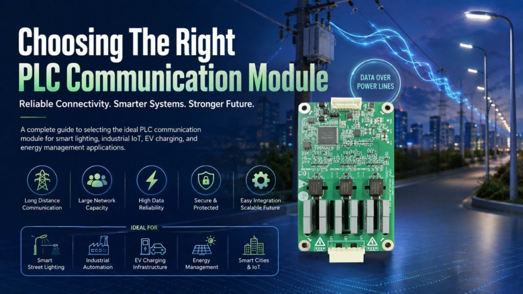 PLC communication module used for smart lighting and Industrial IoT connectivity
