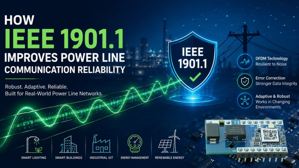 IEEE 1901.1 improves power line communication reliability with OFDM, error correction, and adaptive communication