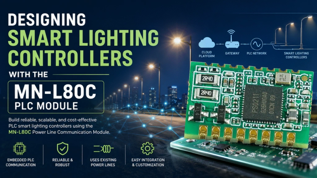 Designing smart lighting controllers with the MN-L80C PLC Module