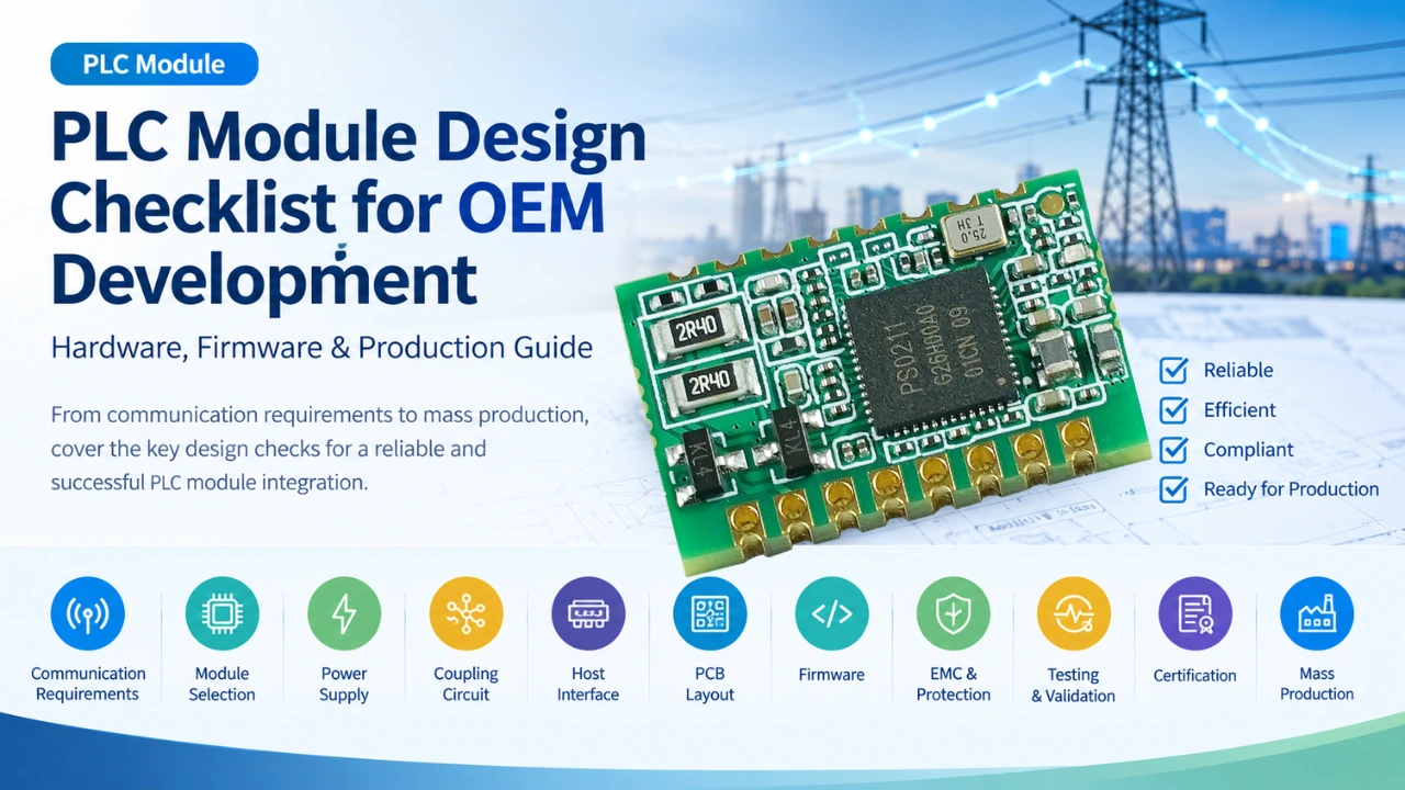 PLC module design checklist for OEM development covering hardware, firmware, testing, and production