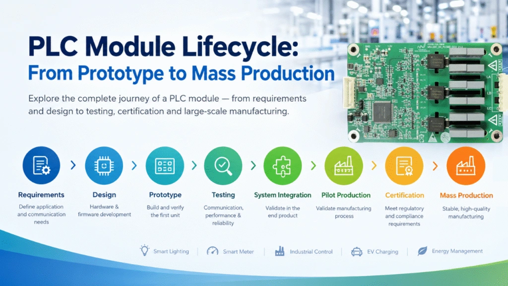 PLC module lifecycle from prototype to mass production
