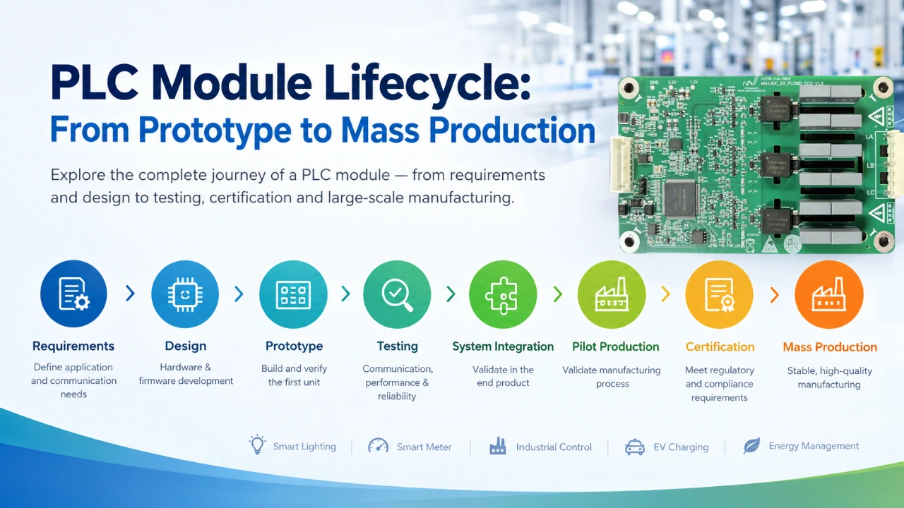 PLC module lifecycle from prototype to mass production