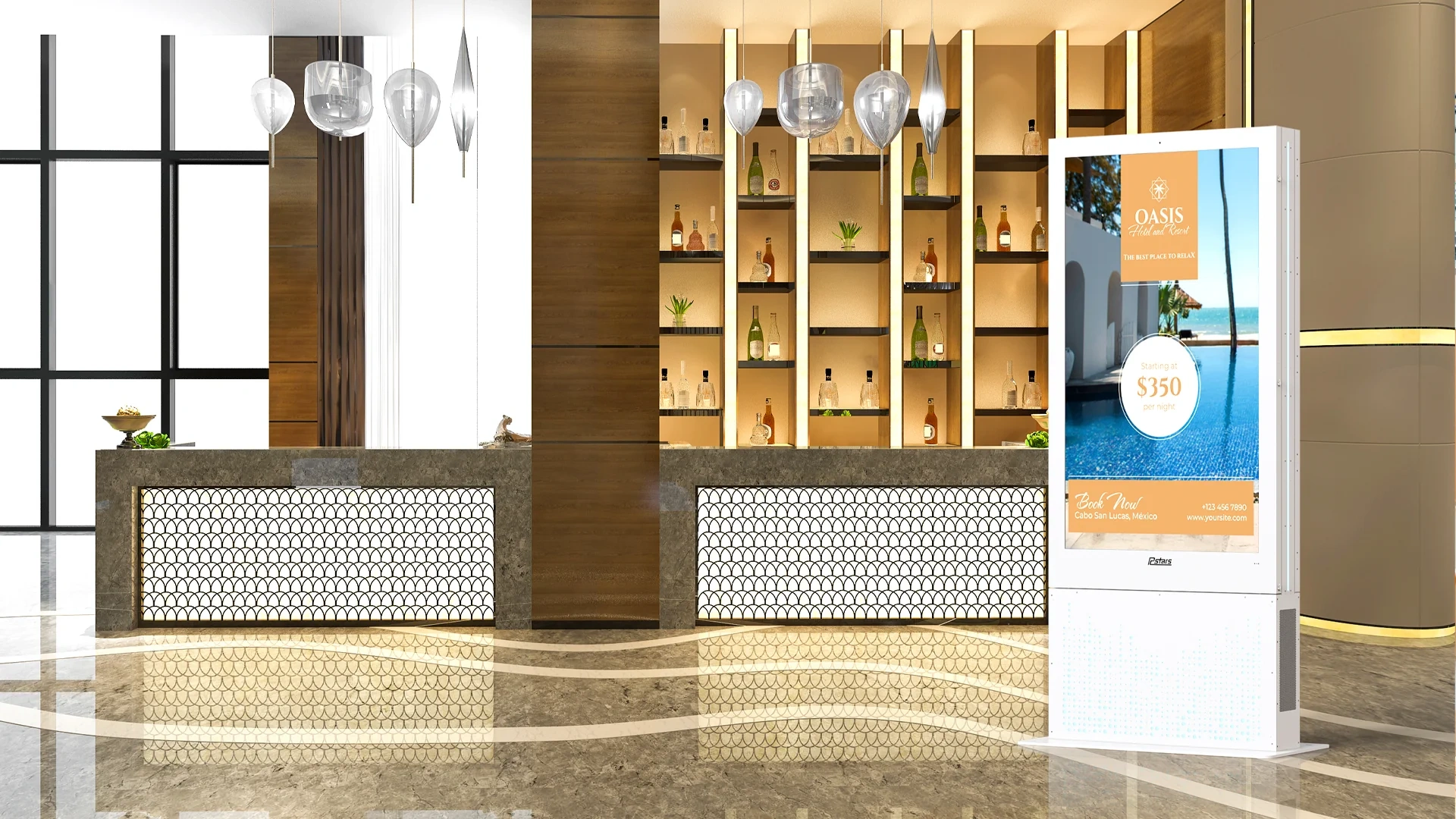 65 Inch 4K Double-Sided Digital Signage use scenario