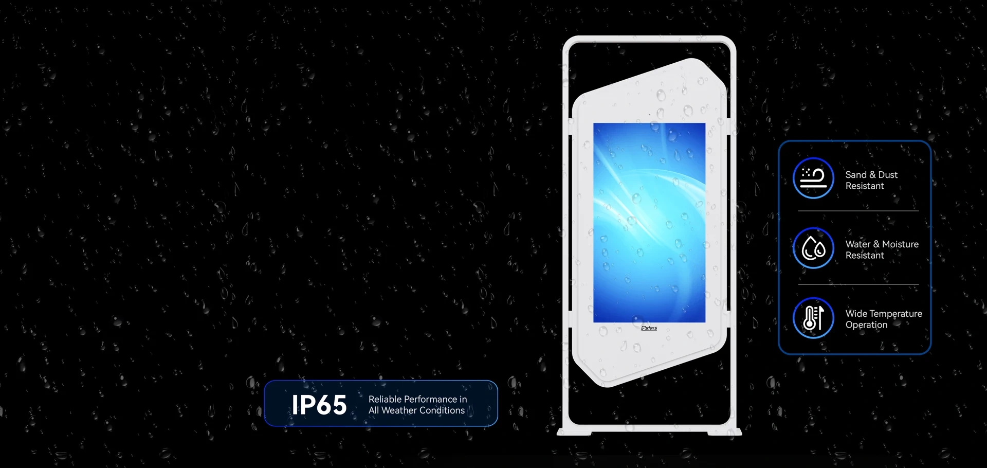 IP65 Outdoor Digital Signage with LED Light Strip