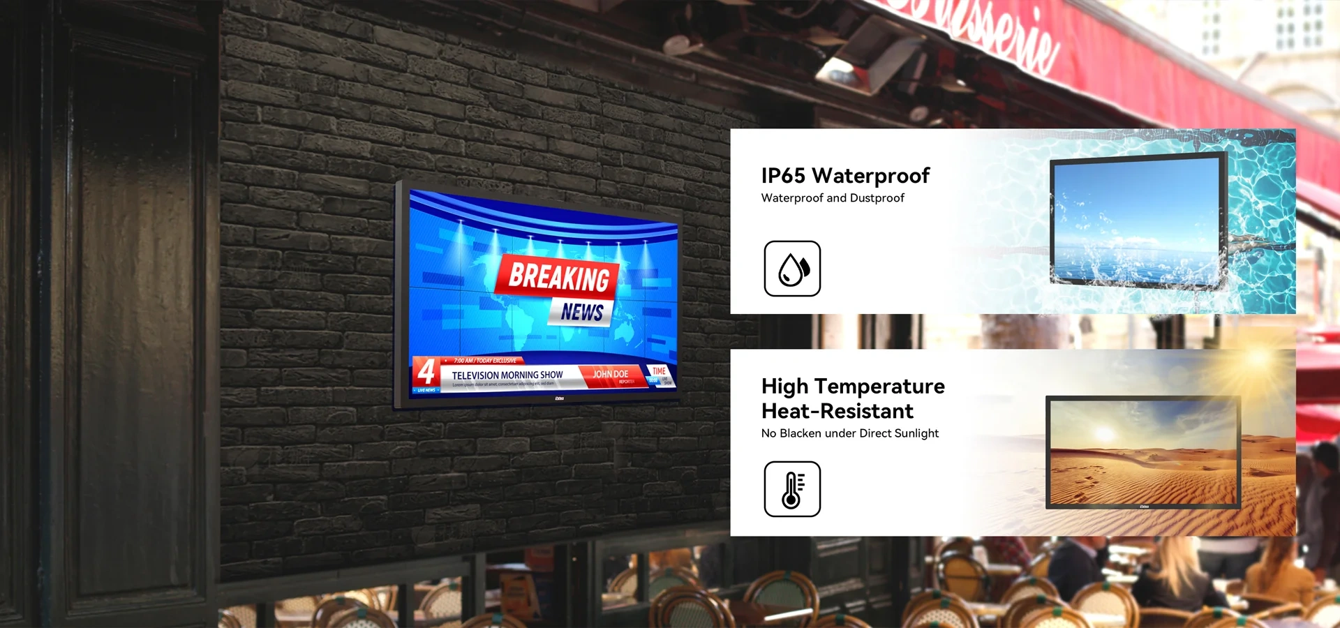 IP65 Waterproof & Dustproof Rating