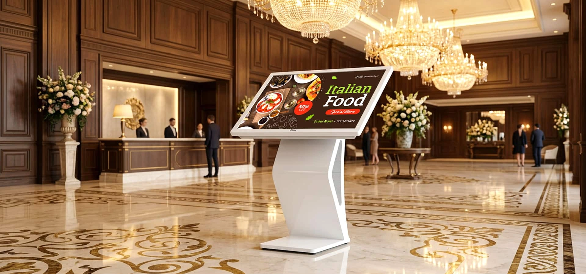 Interactive Touch screen kiosks with mutiple functions