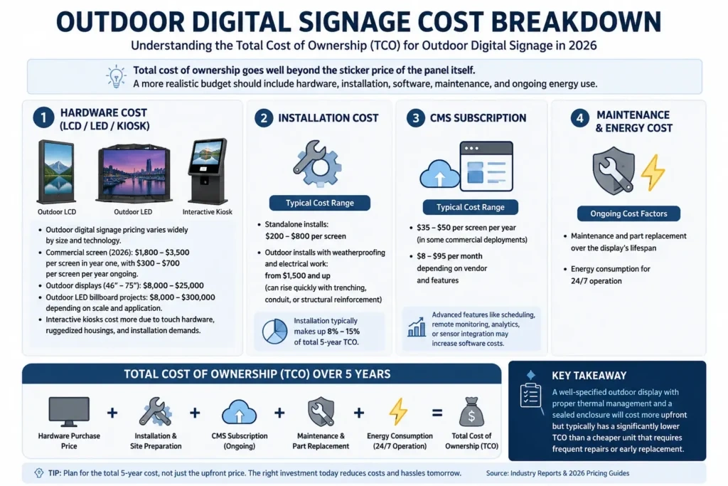 Outdoor Digital Signage Cost Breakdown