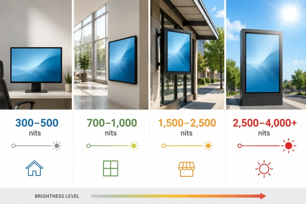How Many Nits Do You Need for Outdoor Displays