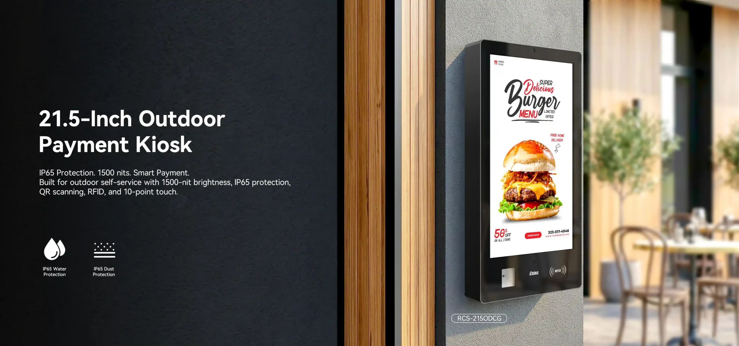 21.5-Inch Outdoor Payment Kiosk
