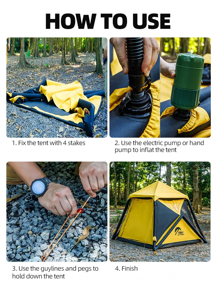 how to use the Inflatable Tents