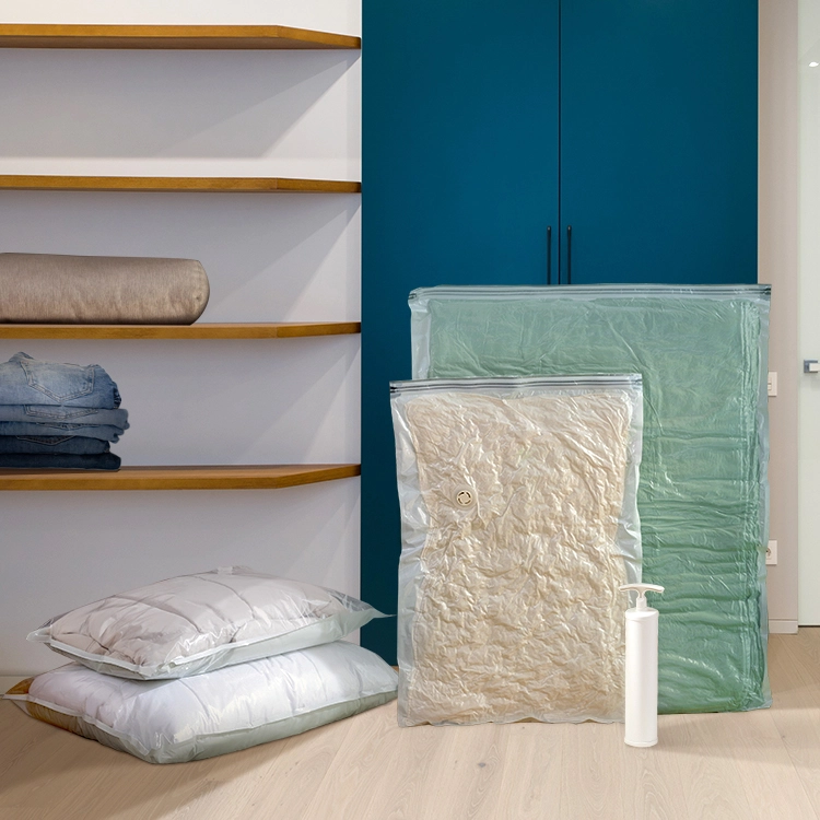 Green Flat Vacuum Compression Bags