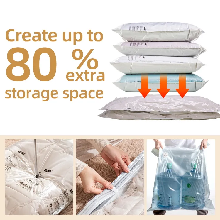 Saving Space Flat Vacuum Storage Bags