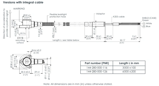 CA280 integral cable version