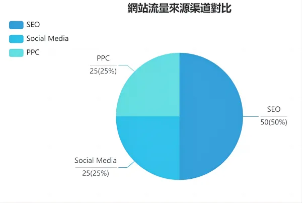 1 网站流量来源渠道对比