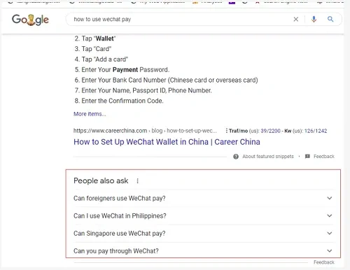 Google search Pople also ask