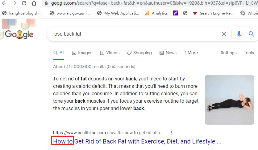资讯网站再google的排名